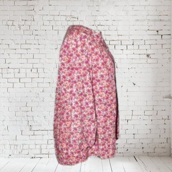 St. John's Bay Floral Print Boho V-Neck Blouse - Picture 2 of 4